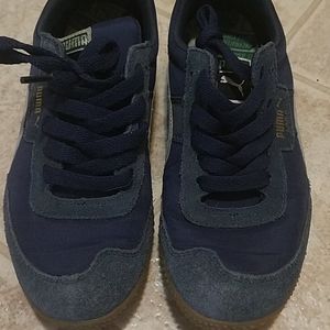 Puma Lab II lace up blue sneakers Youth 4